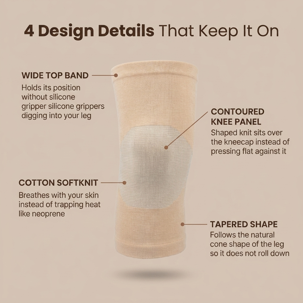 Kneerelia Knee Support Sleeve - All Day Comfort